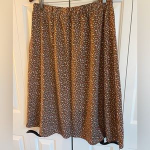 SHEIN curve flowy midi skirt